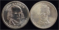 Coin - Presidential Coins - Madison & Lincoln