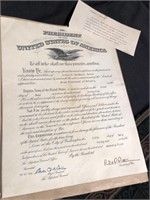 Regular army commission certificate 1946, the