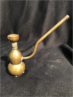 Antique brass opium pipe