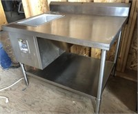 Stainless Steel Custom Prep Table W/Food Warmer