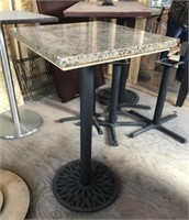 Square 24in Granite Bar Table