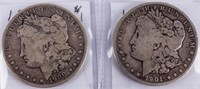 Coin 2 Morgan Silver Dollars 1900-O & 1901-O
