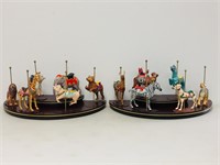 Franklin Mint - carousel w/ collectable animals