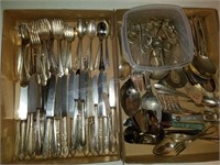 Large Assortment of Silver Plate Flatware