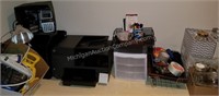 Office Supply Group with HP Printer, Cabinets etc
