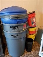 Brute Garbage Cans with Lids and More