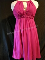 Verty Hot Pink Button Back Cocktail Dress - Small
