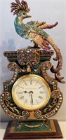 Jay Strongwater Luxury Peacock Miniature Clock