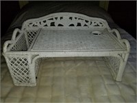 Breakfast in Bed Wicker Tray & Tray Table Overbed