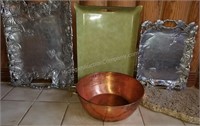Group of Serving Platters & Thick & Heavy Stone