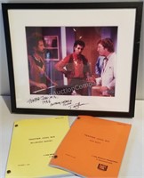 Trapper John Show Scripts with Signed Photograph