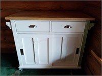 Kitchen Serving Cabinet on Casters