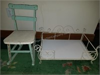 Toddler Rocking Chair and Small Dog Iron Bed