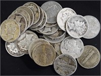 30 Mercury Silver Dimes