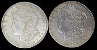 Two 1921 Morgan Silver Dollars CHOICE