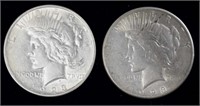 1923s & 1923d Peace Silver Dollars CHOICE