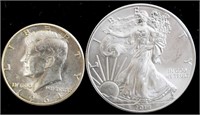 2014 Silver Eagle & 1964 Kennedy Half