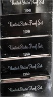 1980 U.S. Proof Sets (5) CHOICE