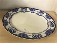 ‘York’ Flow Blue Platter