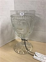 Pressed Glass Goblet Circa 1900’s ‘Jeweled