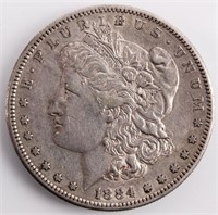 Coin 1884-S  Morgan Silver Dollar Extra Fine