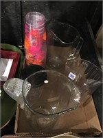 pitchers and plastic glasses