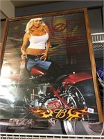 budweiser framed poster plus one other poster