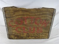 Vintage Cotton Club Wooden Crate Cleveland