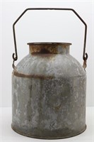 Vintage Galvanized Milk Bucket