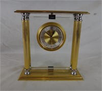 Danbury Brass Mantel Clock Swivel Glass Middle