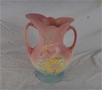 Vtg Hull Art Pottery Vase Handles Pitcher Flowers