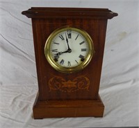 Vintage Sessions Mantel Clock Wood Inlay