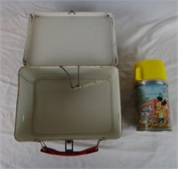 Vintage Metal Lunchbox W/ Mickey Disney Thermos