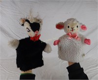 Pair Of Character Novelty Hand Puppets Lamb