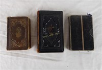 Lot Of 3 Old Prayer Books Missals Religious