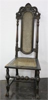 Regal French Hunting Style Carved Dining Chair..