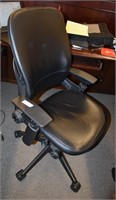STEELCASE VERSION II BLACK LEATHER "LEAP " CHAIR