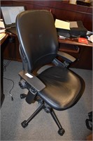 STEELCASE VERSION II BLACK LEATHER "LEAP" CHAIR