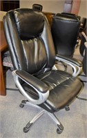 REALSPACE HIGH BACK BLACK LEATHER EXECUTIVE CHAIR