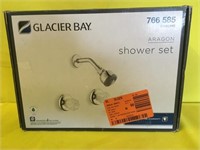 GLACIER BAY ARAGON CHROME SHOWER SET