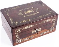 Early Victorian Inlay Jewelry Box
