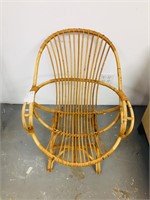 Rattan scoop chair