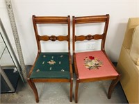 pair of deco side chairs (d/room)