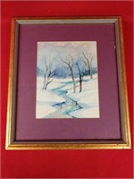 Framed and Signed Watercolor