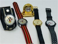 5 Mickey Mouse watches -quartz
