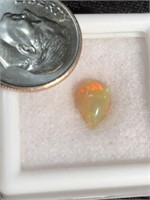 Pear-shaped fire opal