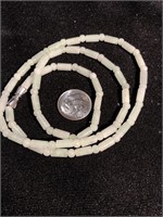 Jade bead necklace  10 inch drop