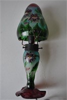 Signed Latour Art Glass Lamp 12"