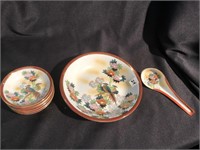 Asian Berry set with serving bowl, spoon and
