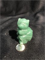 Hand carved jade bear